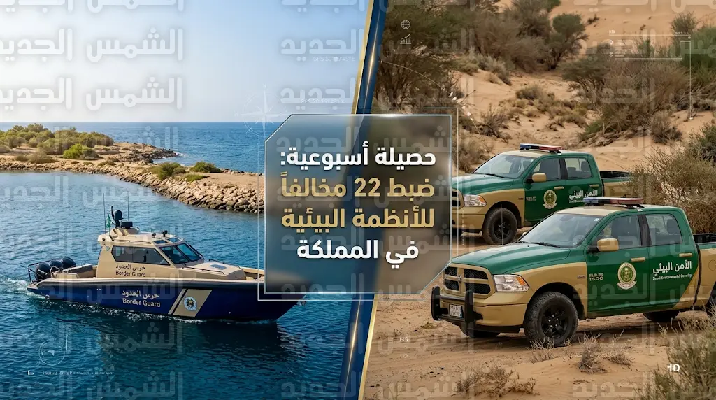 الأمن البيئي وحرس الحدود يضبطون 22 مخالفاً للأنظمة في مختلف مناطق المملكة خلال أسبوع
