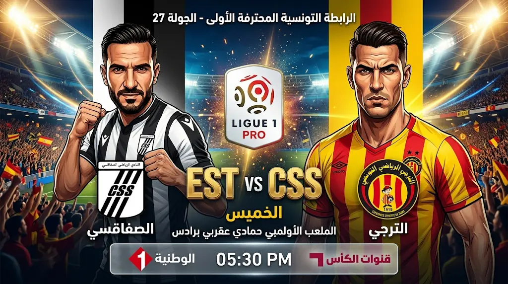 الترجي ضد الصفاقسي 2026: الموعد والقنوات الناقلة وتشكيل "كلاسيكو تونس" في الدوري