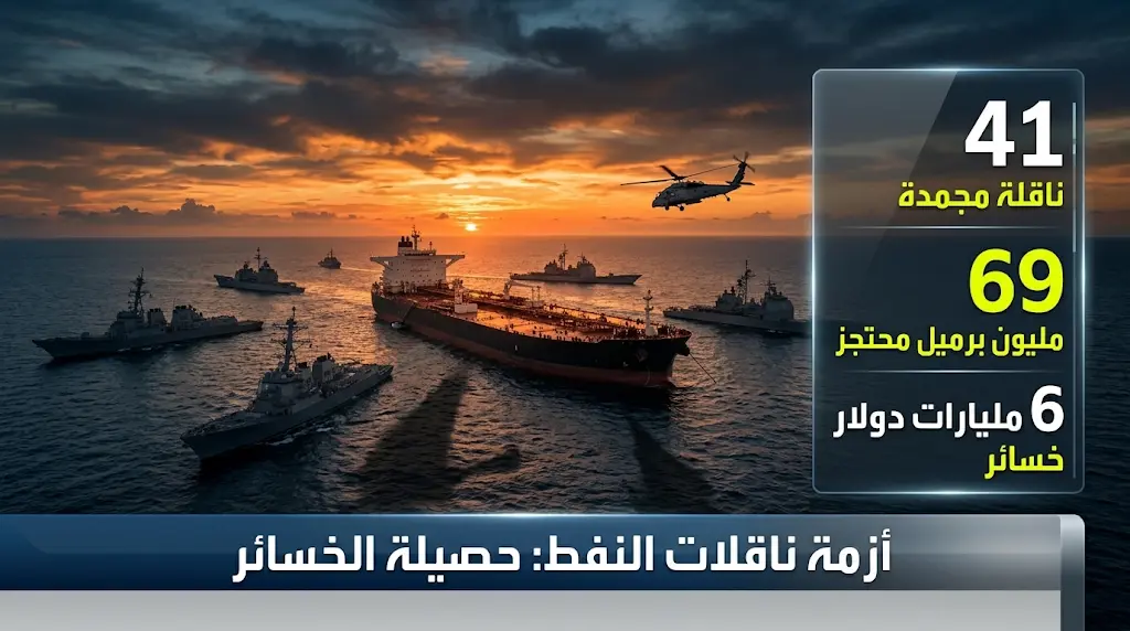 الجيش الأمريكي يعلن اعتراض السفينة رقم 42 وتجميد 69 مليون برميل من النفط الإيراني