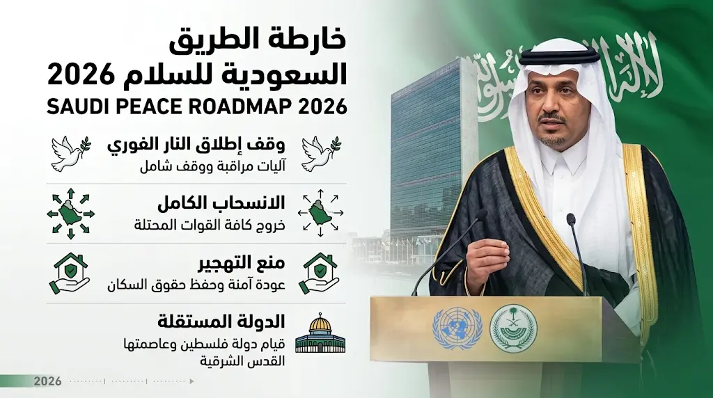 السعودية تشدد على ضرورة الانسحاب الكامل من غزة وإقامة الدولة الفلسطينية المستقلة وعاصمتها القدس الشرقية
