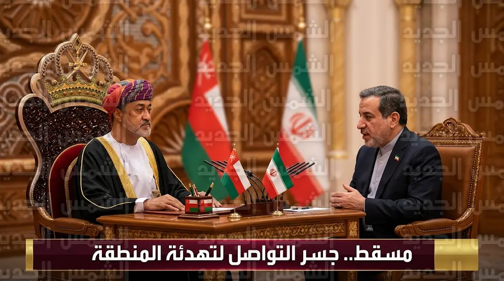 السلطان هيثم بن طارق يستقبل وزير الخارجية الإيراني في مسقط لبحث جهود الوساطة ومنع التصعيد في المنطقة