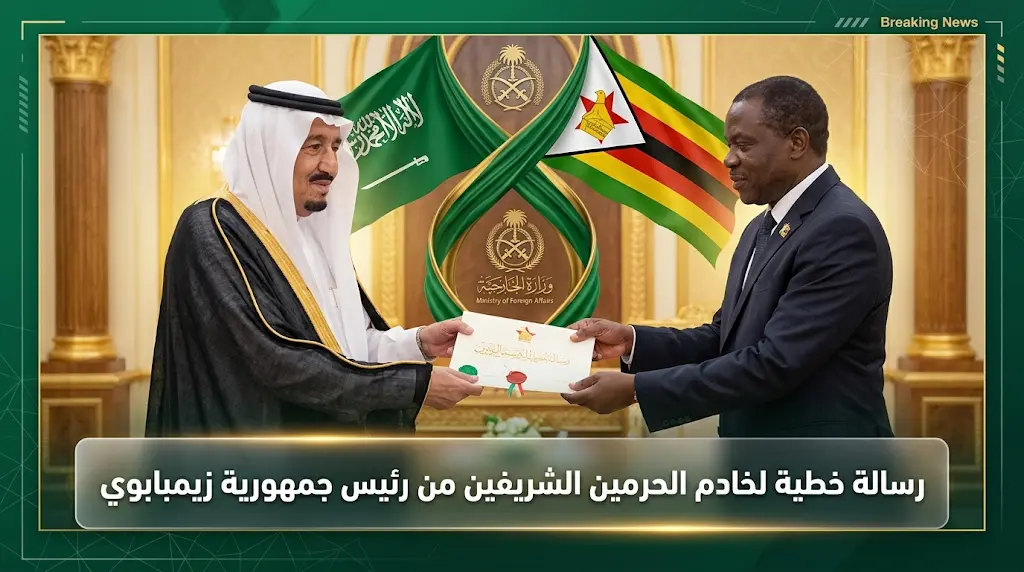 الملك سلمان بن عبدالعزيز يتلقى رسالة خطية من رئيس زيمبابوي تتعلق بالعلاقات الثنائية بين البلدين