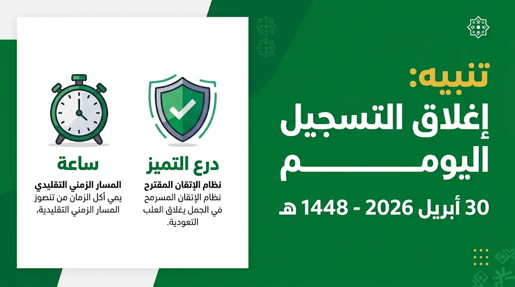 اليوم الخميس 30-4-2026 موعد إغلاق التسجيل الإلكتروني للطلاب المستجدين 1448 في رياض الأطفال والصف الأول الابتدائي