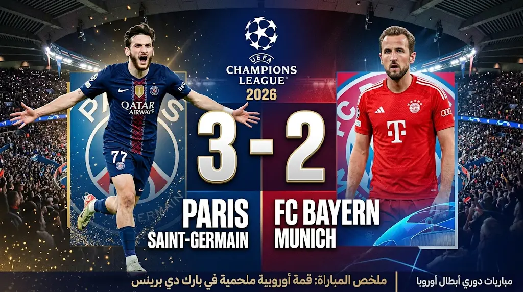 باريس سان جيرمان يتفوق على بايرن ميونخ بنتيجة 3-2 في شوط أول مثير بنصف نهائي دوري أبطال أوروبا