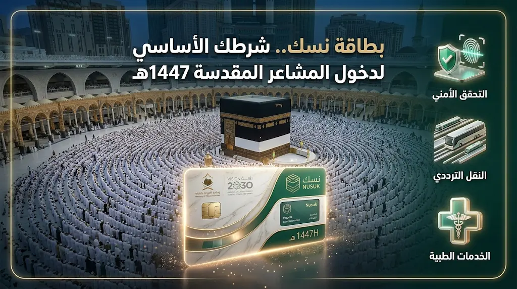 بطاقة نسك 2026: وزارة الحج والعمرة تؤكد إلزامية حملها لدخول المشاعر المقدسة والمسجد الحرام