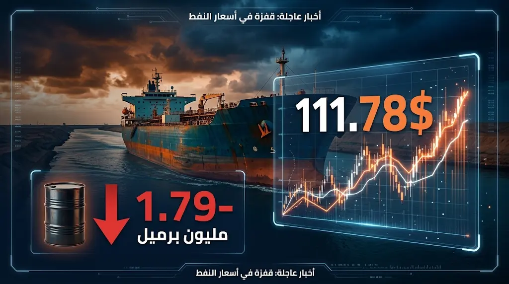 تراجع مفاجئ في مخزونات النفط الأمريكية ومخاوف إغلاق مضيق هرمز ترفع أسعار برنت عالمياً