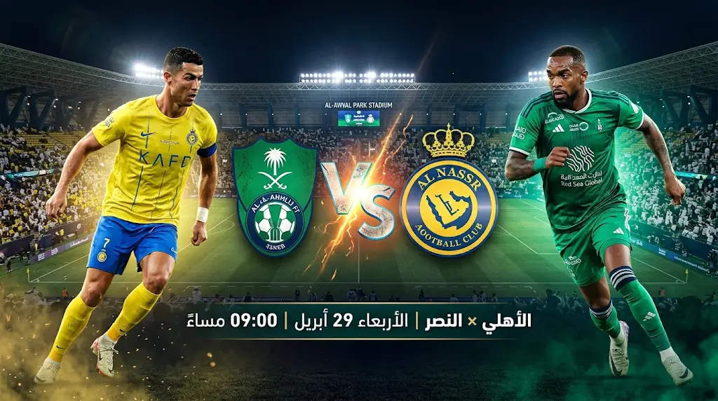 تشكيل الأهلي ضد النصر في قمة الجولة 30 من الدوري السعودي 2026: الموعد والقنوات الناقلة