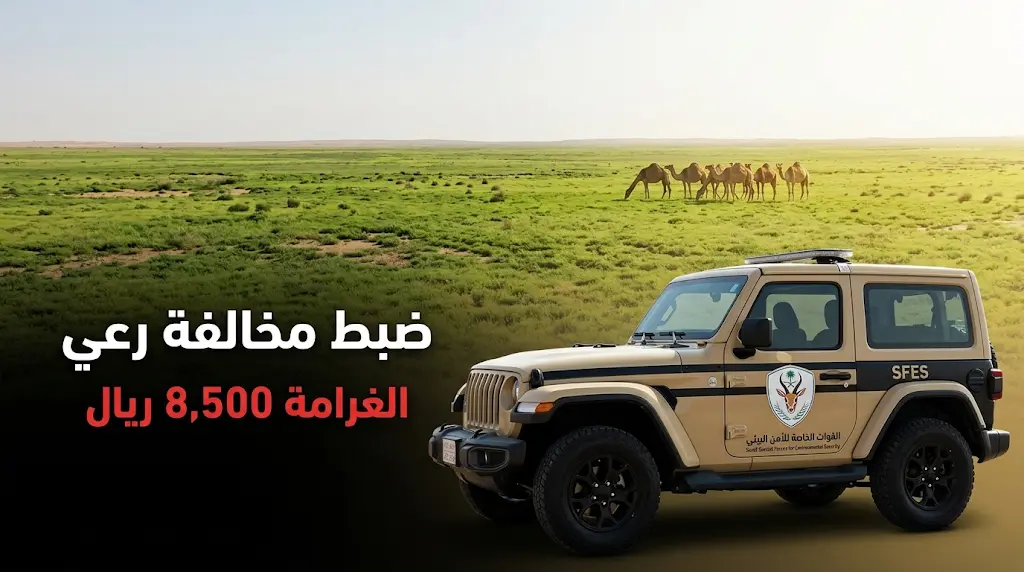تغريم مواطن 8500 ريال لممارسته نشاط الرعي في مواقع غير مخصصة بمحمية الإمام عبدالعزيز بن محمد الملكية
