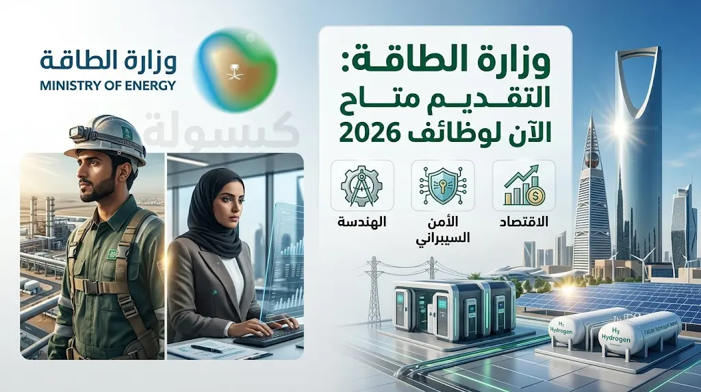 تقديم وظائف وزارة الطاقة 2026 متاح الآن للسعوديين والسعوديات في الرياض والمنطقة الشرقية
