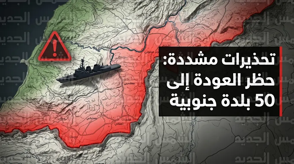 جيش الاحتلال يمنع سكان 50 بلدة حدودية من العودة ويحظر الحركة في مناطق واسعة بالجنوب اللبناني