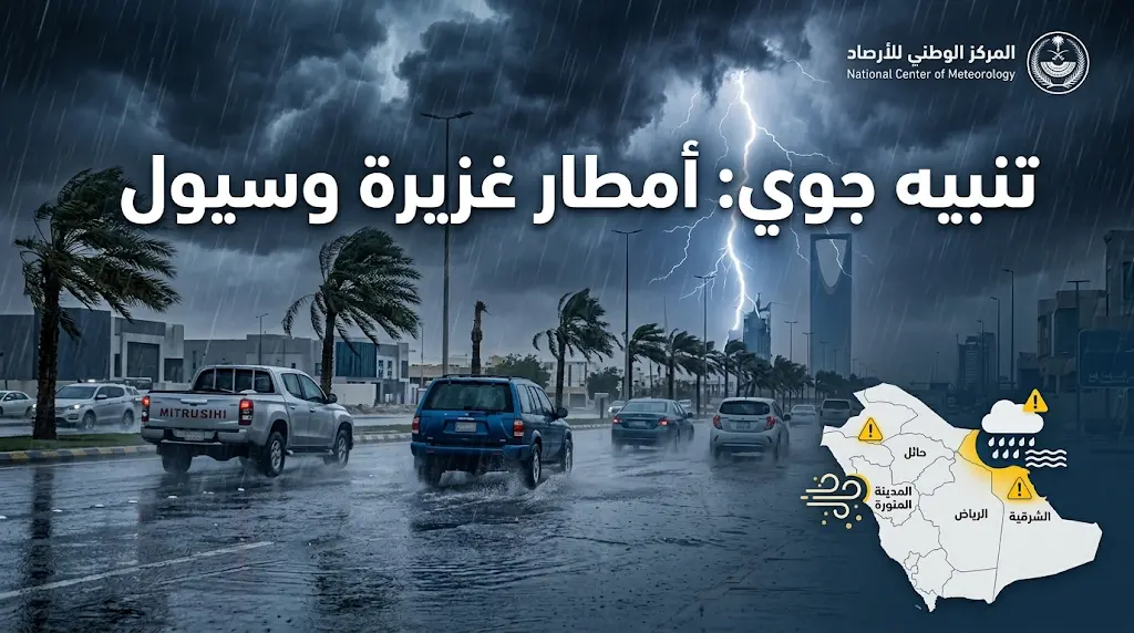 حالة الطقس اليوم الثلاثاء 28 أبريل 2026 في السعودية: تحذيرات من أمطار غزيرة وسيول في الرياض وعدة مناطق