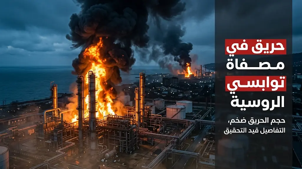 حريق جديد يلتهم مصفاة توابسي الروسية بعد استهدافها بمسيرات أوكرانية على ساحل البحر الأسود