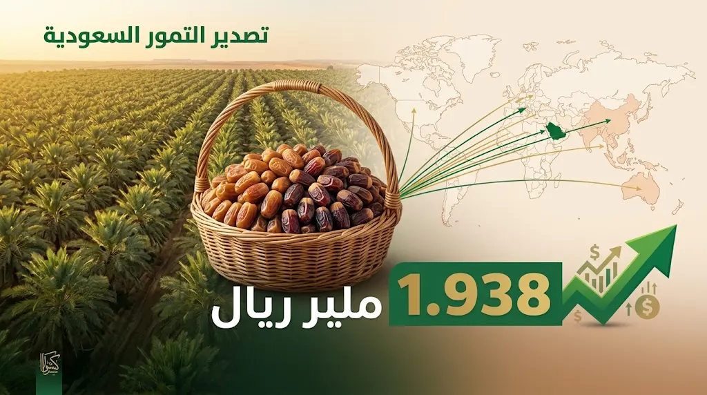 صادرات التمور السعودية تحقق رقماً قياسياً وتصل إلى 1.938 مليار ريال في الأسواق الدولية
