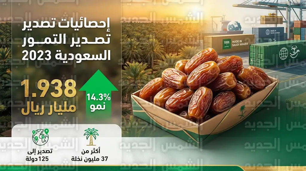 صادرات التمور السعودية تسجل قفزة تاريخية وتصل إلى 1.938 مليار ريال في الربع الثاني من عام 2026