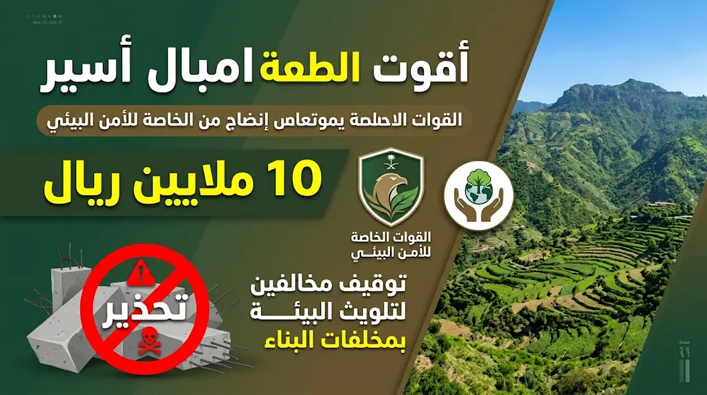 ضبط مخالف في عسير لوث التربة والبيئة بعقوبات تصل غرامتها إلى 10 ملايين ريال