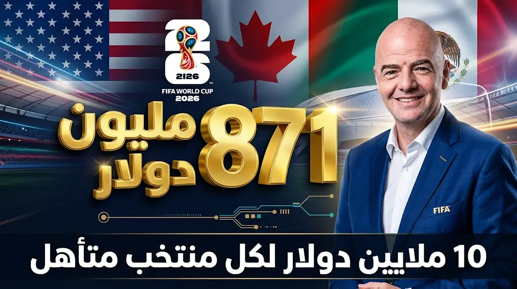 فيفا يقر زيادة مالية لجوائز مونديال 2026 ويمنح كل منتخب متأهل 10 ملايين دولار