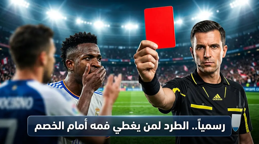 فيفا يقرر طرد أي لاعب يتعمد تغطية فمه أثناء المشادات بدءاً من كأس العالم 2026