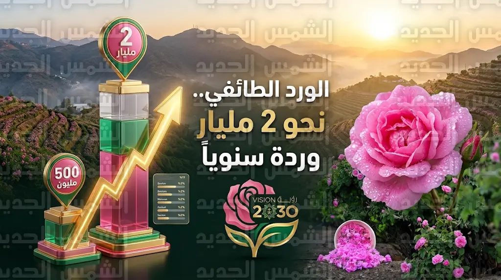 قفزة نوعية لقطاع الورد الطائفي ومستهدفات لرفع الإنتاج إلى 2 مليار وردة سنوياً ضمن رؤية 2030