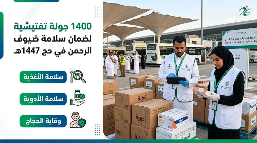 لتأمين ضيوف الرحمن.. "الغذاء والدواء" تنفذ 1400 جولة تفتيشية استباقية لموسم حج 1447هـ