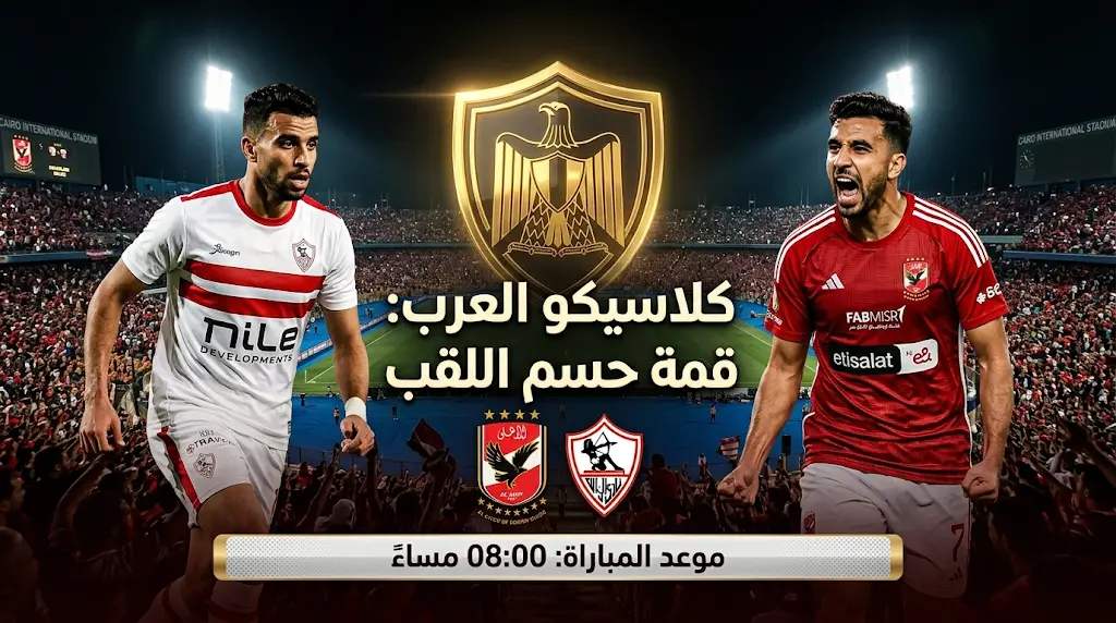 موعد مباراة الزمالك ضد الأهلي غداً والقنوات الناقلة.. تاريخ المواجهات وإحصائيات قمة 2026