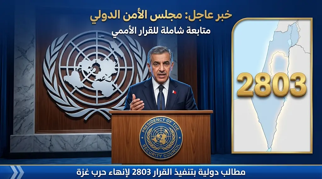 وزير خارجية البحرين يطالب مجلس الأمن بالتنفيذ الفوري للقرار الأممي رقم 2803 لإنهاء الحرب في قطاع غزة