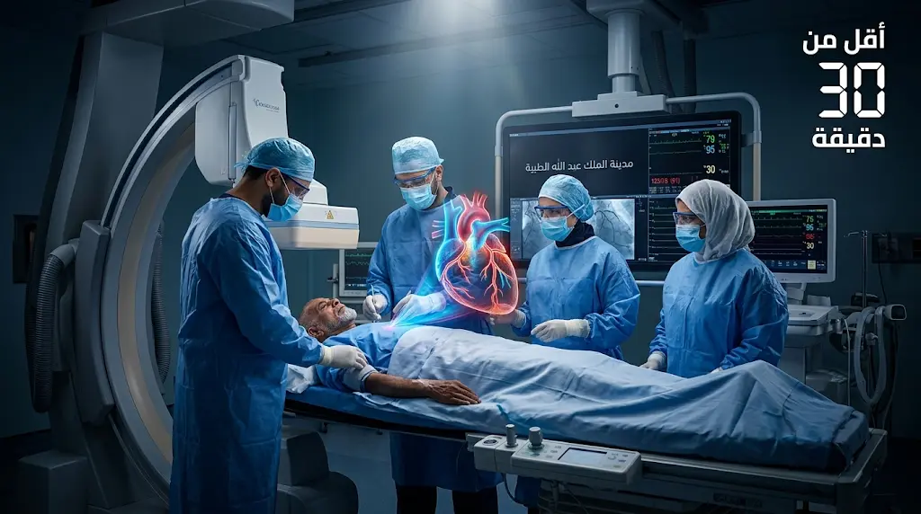 30 دقيقة أنقذت حياته.. فريق طبي بمكة ينهي جلطة قلبية معقدة لحاج هندي بـ "قسطرة إسعافية".