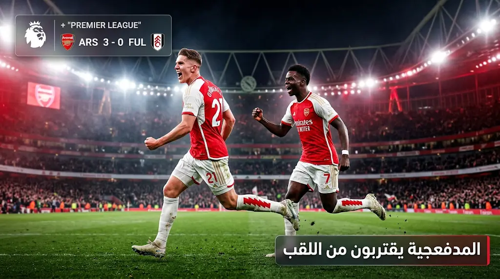 أرسنال يقترب من لقب الدوري الإنجليزي 2026 بعد الفوز على فولهام بثلاثية في الجولة 35