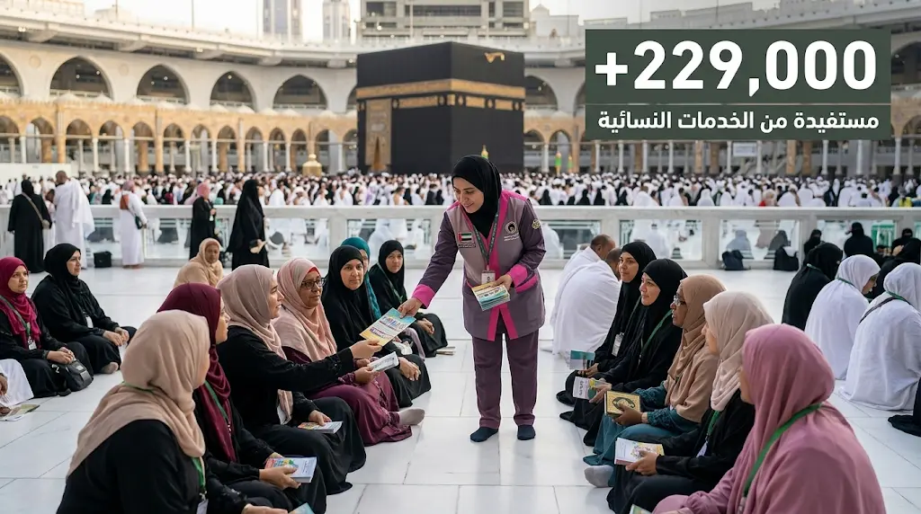 إحصائية قياسية: الخدمات النسائية بالحرمين الشريفين تتجاوز 229 ألف مستفيدة في شهر ذي القعدة