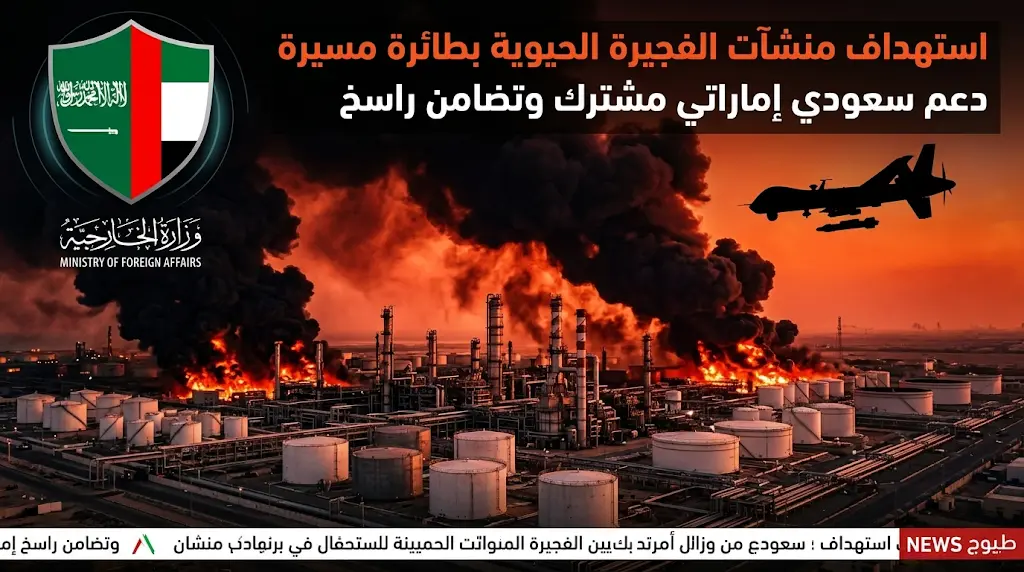 إدانة سعودية "شديدة اللهجة" للاستهداف الإيراني لمنشآت الإمارات.. ودعوة لوقف الانتهاكات فوراً