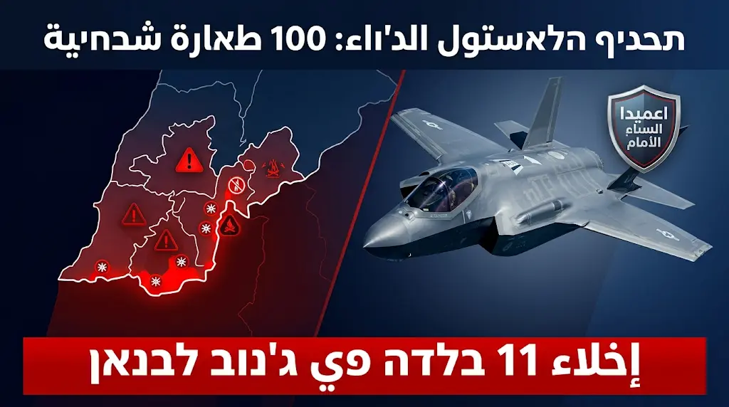 إسرائيل تقرر مضاعفة أسطول طائرات F-35 الشبحية إلى 100 مقاتلة وتصدر أوامر إخلاء فورية لقرى في جنوب لبنان