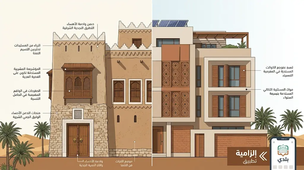 إلزام جميع طلبات رخص البناء السكنية عبر "بلدي" بتطبيق موجهات المرحلة الرابعة للعمارة السعودية