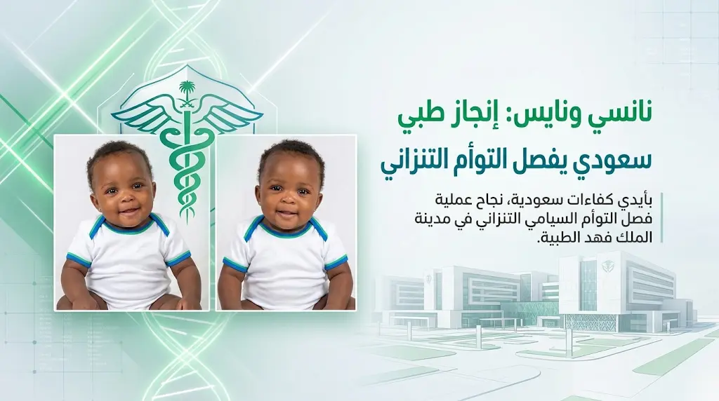 إنجاز طبي عالمي: نانسي ونايس تنفصلان بنجاح في الرياض والأم التنزانية تشكر المملكة على الرعاية.