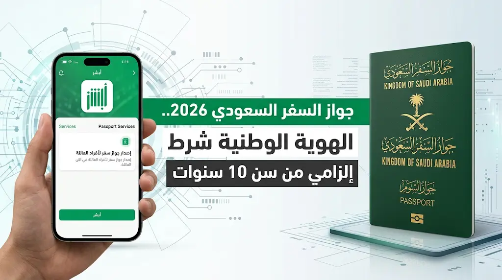 اشتراطات إصدار وتجديد جواز السفر السعودي للتابعين 2026: الهوية الوطنية إلزامية لمن أتم 10 سنوات