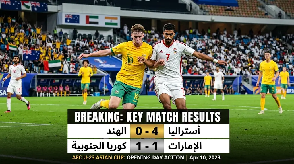 اكتساح أسترالي وتعادل عربي في افتتاح كأس آسيا تحت 17 بجدة