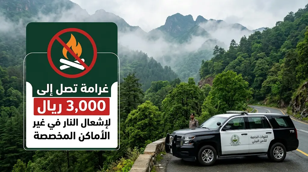 الأمن البيئي يضبط مواطناً في عسير لإشعال النار في مواقع غير مخصصة بالمتنزهات