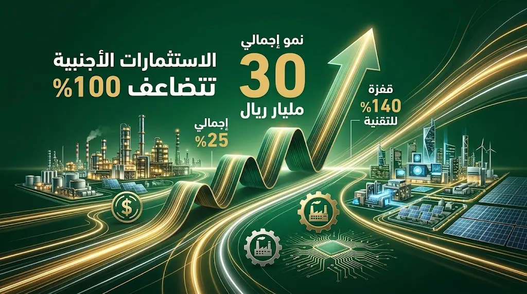 الاستثمارات الأجنبية تتضاعف 100%.. "مدن" السعودية تحقق 30 مليار ريال وتتجاوز حاجز الـ 12 مليار أجنبياً