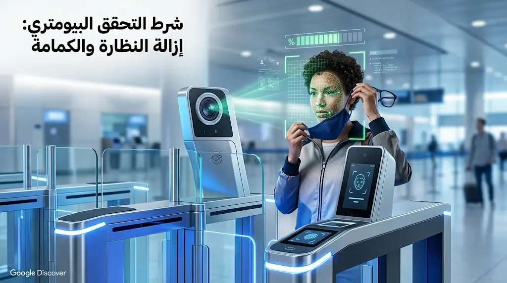 الجوازات تضع شرطاً حاسماً لإنهاء إجراءات السفر ذاتياً: إزالة النظارة والكمامة والقبعة عند التحقق