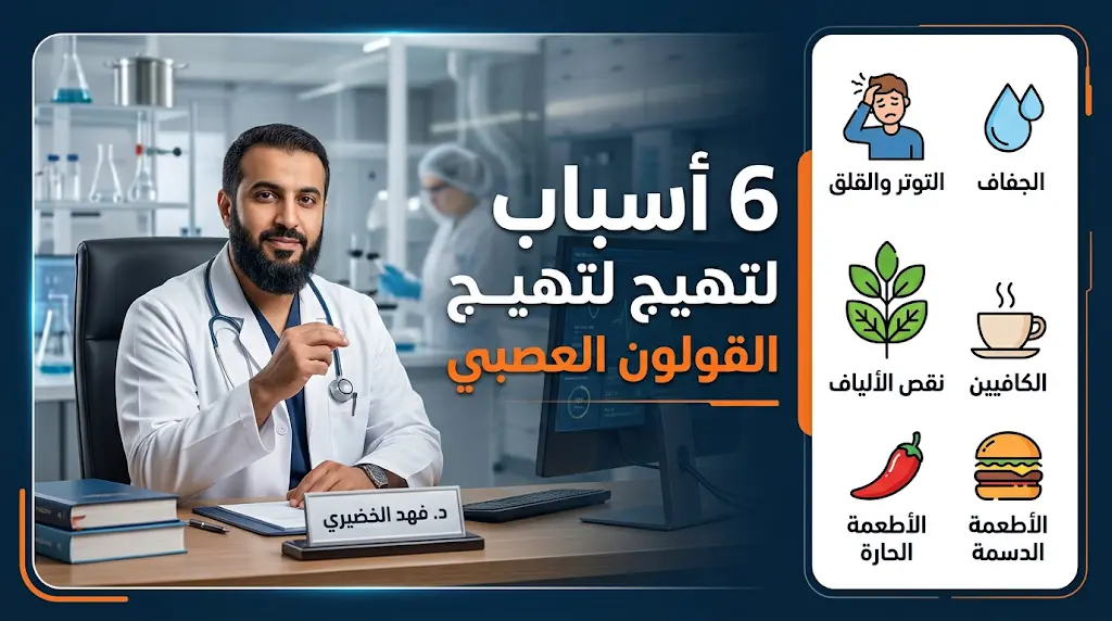 الدكتور فهد الخضيري يكشف 6 أسباب لتهيج القولون العصبي ومصادر طبيعية لتعزيز البكتيريا النافعة