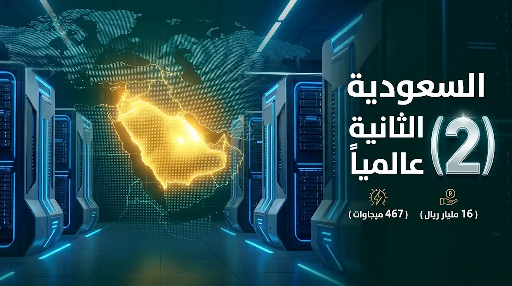 السعودية تنتزع المركز الثاني عالمياً في مؤشر جاذبية أسواق مراكز البيانات خلف الولايات المتحدة الأمريكية