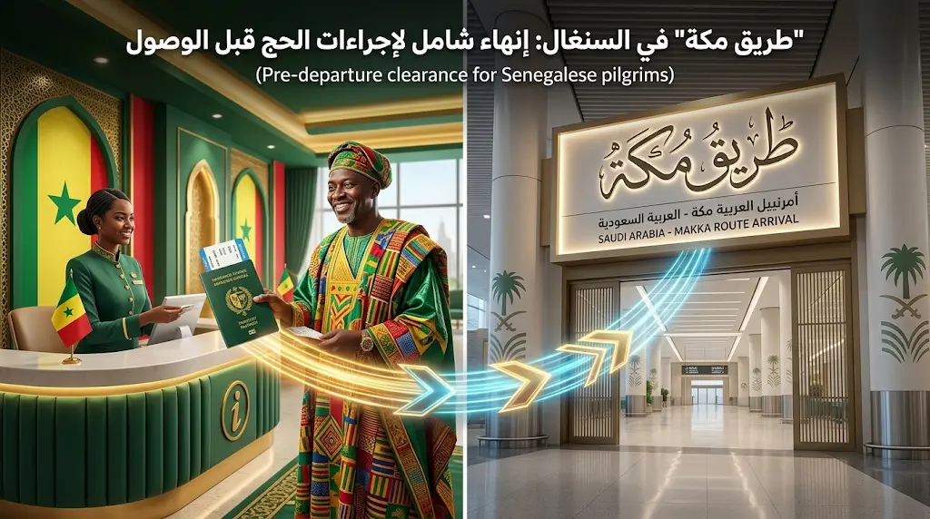 السنغال تنضم رسمياً لمبادرة "طريق مكة": إنهاء شامل لإجراءات الحج من مطار المغادرة.