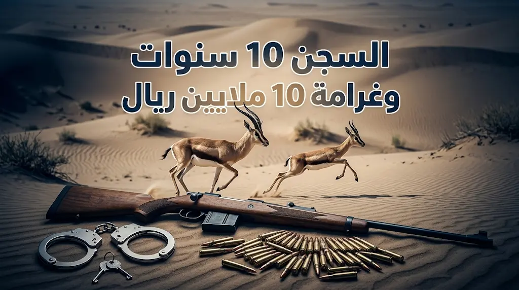 القبض على مواطنين في محمية عروق بني معارض.. السجن 10 سنوات وغرامة 10 ملايين ريال عقوبة صيد الكائنات المهددة بالانقراض