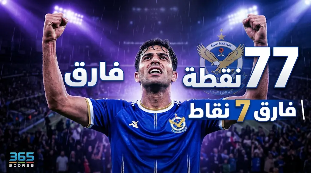 القوة الجوية ينهي الجولة 33 من دوري نجوم العراق بـ 77 نقطة ويقترب خطوة كبيرة من التتويج باللقب.