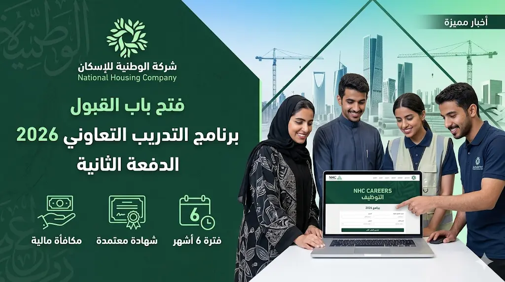 الوطنية للإسكان تعلن بدء القبول في الدفعة الثانية لبرنامج التدريب التعاوني 2026 بمكافآت مجزية