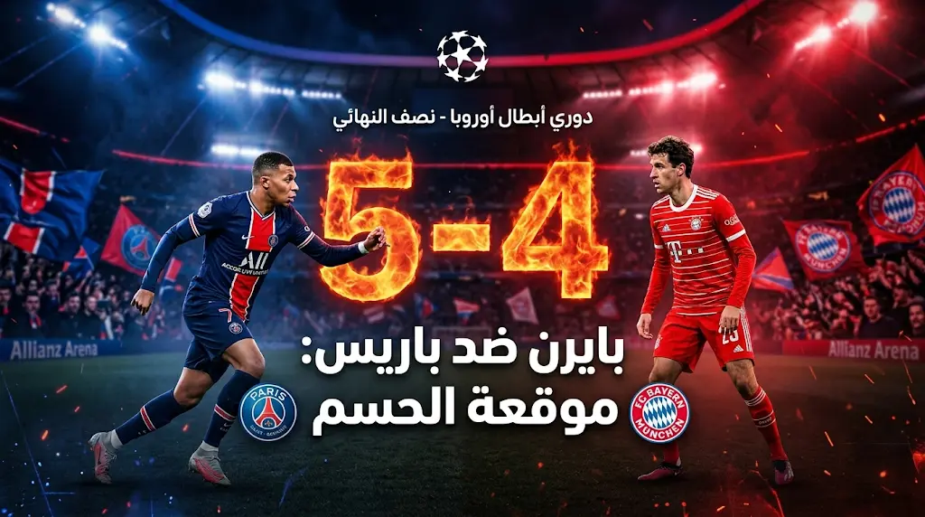 اليوم الأربعاء 6 مايو 2026.. موعد مباراة بايرن ميونخ وباريس سان جيرمان في إياب نصف نهائي دوري أبطال أوروبا والقنوات الناقلة