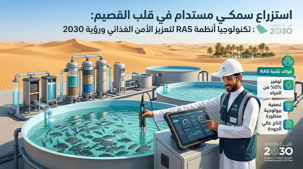 بتقنية الأنظمة المغلقة (RAS).. مزارع القصيم تواجه تحدي الصحراء وتساهم بثلث إنتاج المملكة الداخلي