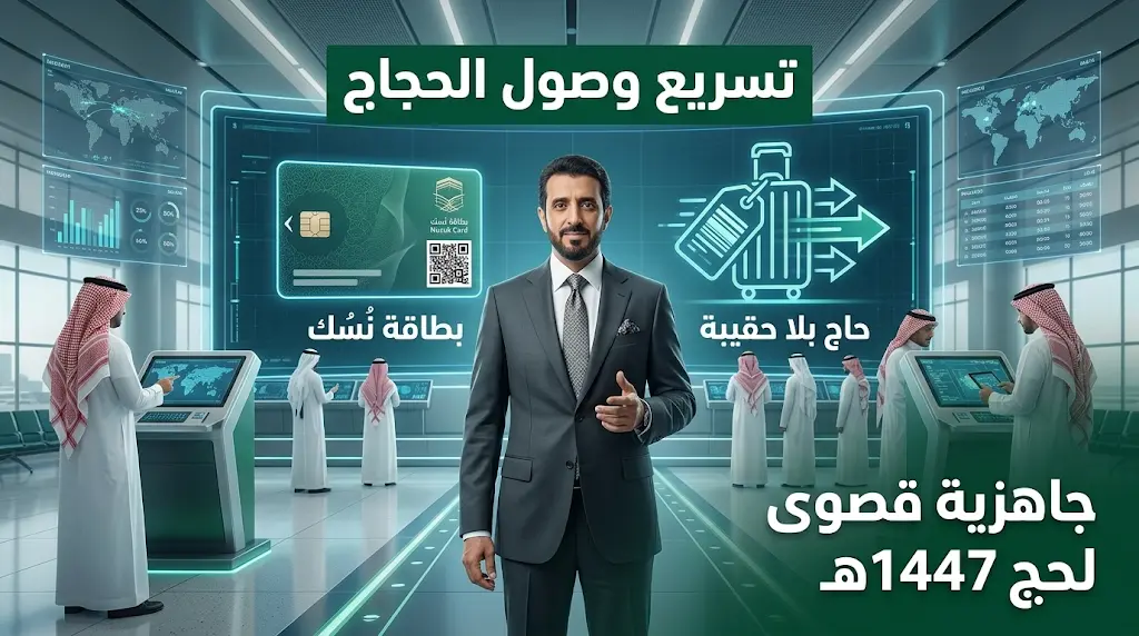بطاقة "نسك" ومبادرة "حاج بلا حقيبة": خطة الربيعة لتسريع إجراءات وصول حجاج بيت الله الحرام
