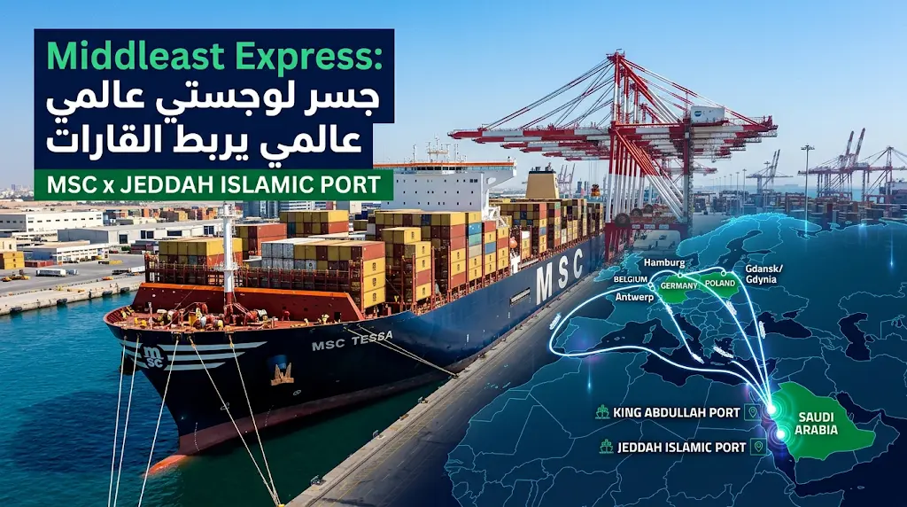بقدرة 16 ألف حاوية.. "موانئ" تعزز الربط اللوجستي بين البحر الأحمر والخليج عبر خدمة MSC الجديدة