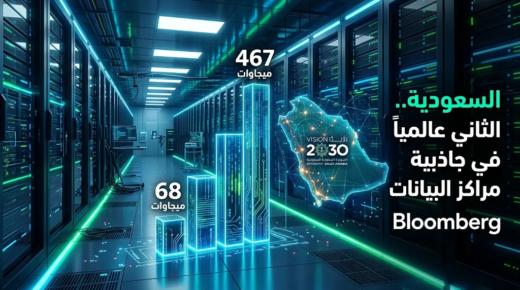 تحليلات بلومبيرغ تضع السعودية في المرتبة الثانية عالمياً بمجال مراكز البيانات بعد الولايات المتحدة الأمريكية