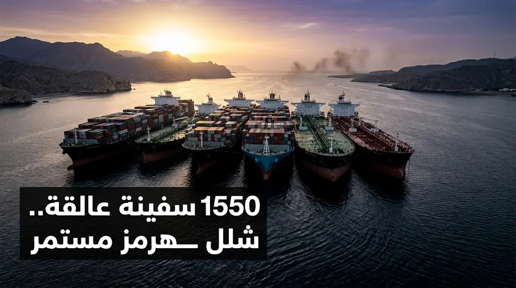 تقرير بلومبرج: أكثر من 1500 سفينة عالقة في هرمز.. شركات الشحن ترفض تأمين إيران وتتمسك بالحذر الشديد