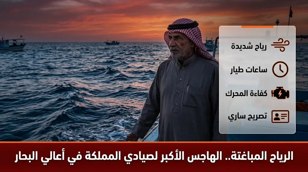 تنبيه من تقلبات جوية ونشاط للرياح في البحر الأحمر تزامناً مع رحلات الصيد اليوم الأحد
